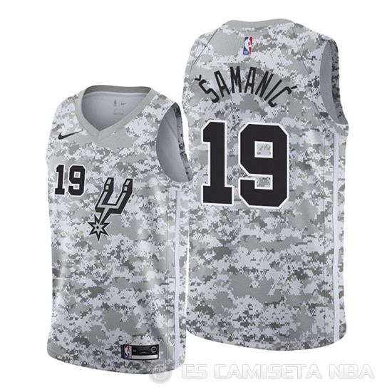 Camiseta Luka Samanic #19 San Antonio Spurs Earned 2019-20 Camuflaje - Haga un click en la imagen para cerrar